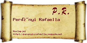 Perényi Rafaella névjegykártya